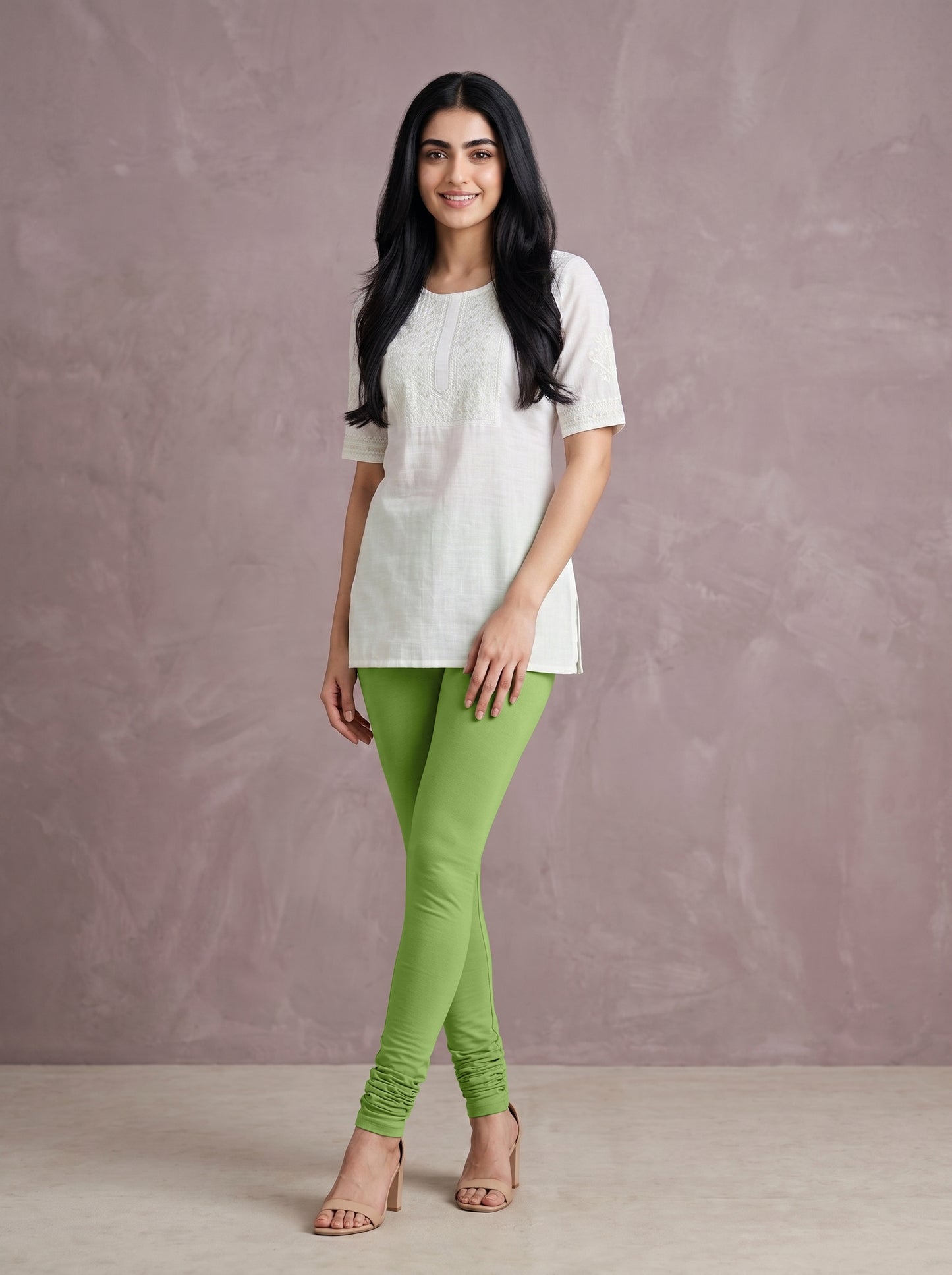 QT - Churidar Leggings - Olive Green