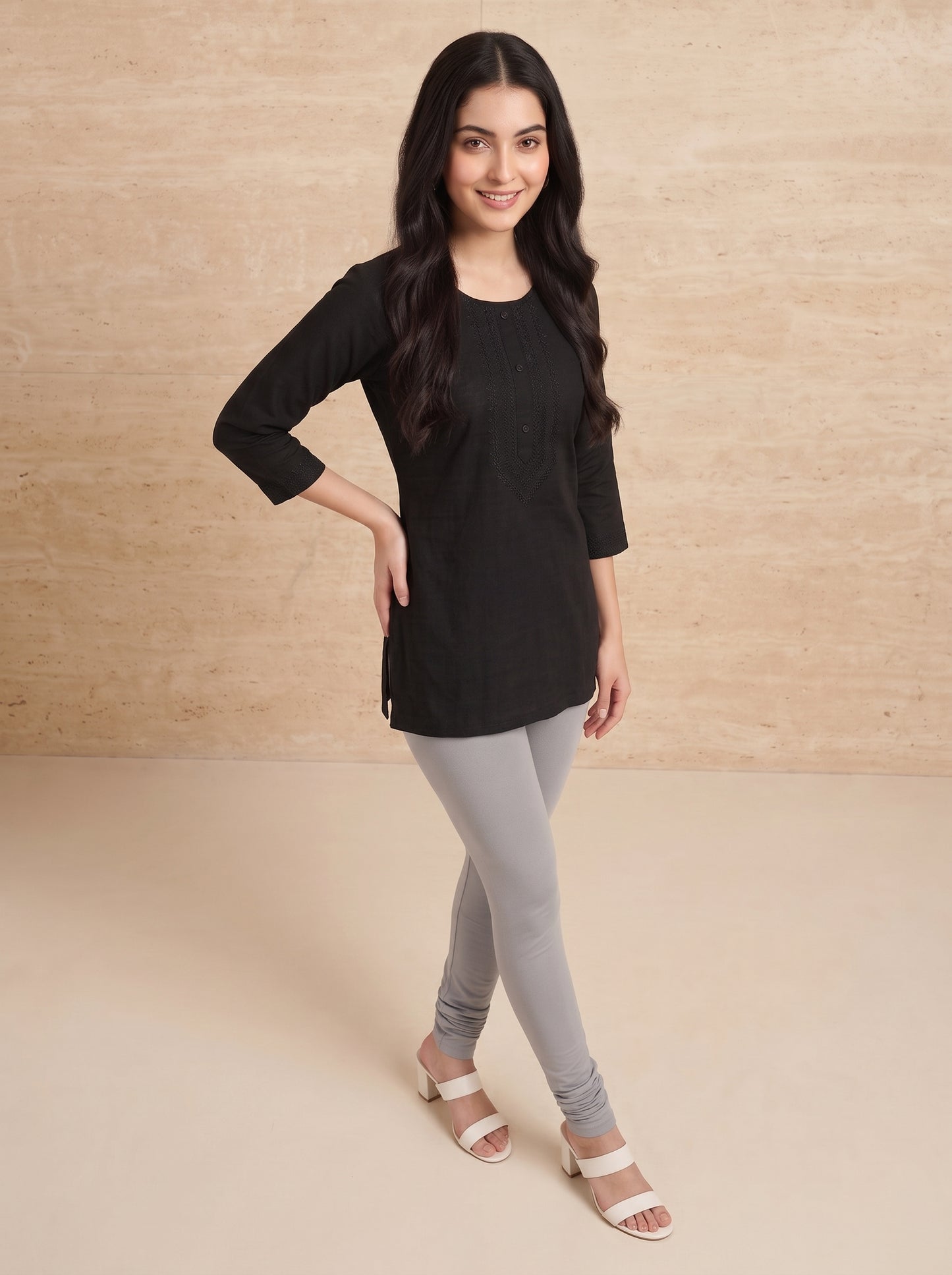 QT - Churidar Leggings -Light Gray