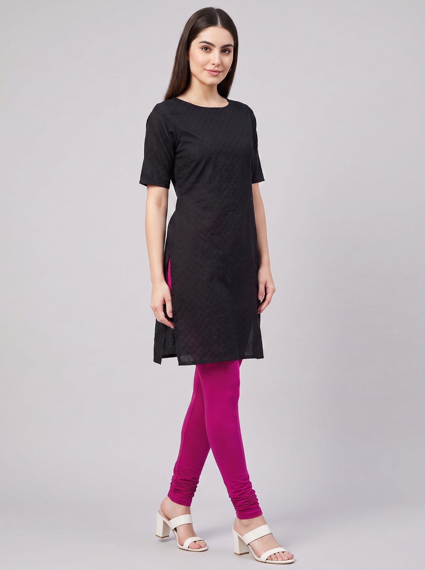 QT - Churidar Leggings -Magentha