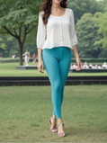 EMI - Ankle Length Livaeco™ Viscose Leggings - Caribbean Sea