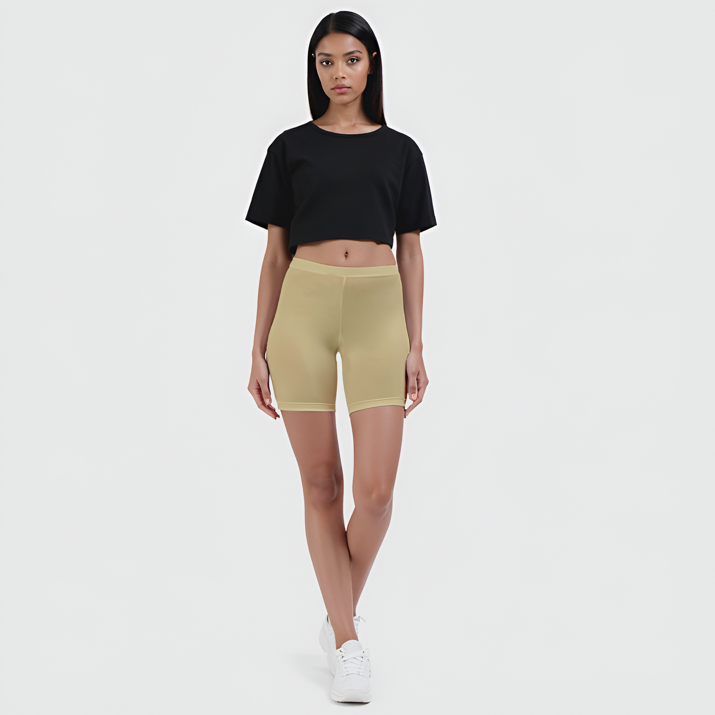 EMI - High-Rise Livaeco™ Viscose Comfort Shorts – Beige