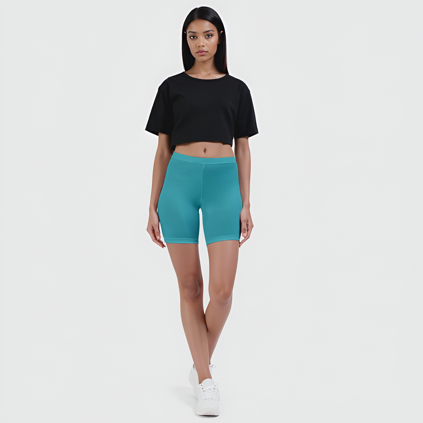 EMI - High-Rise Livaeco™ Viscose Comfort Shorts – Caribbean Sea