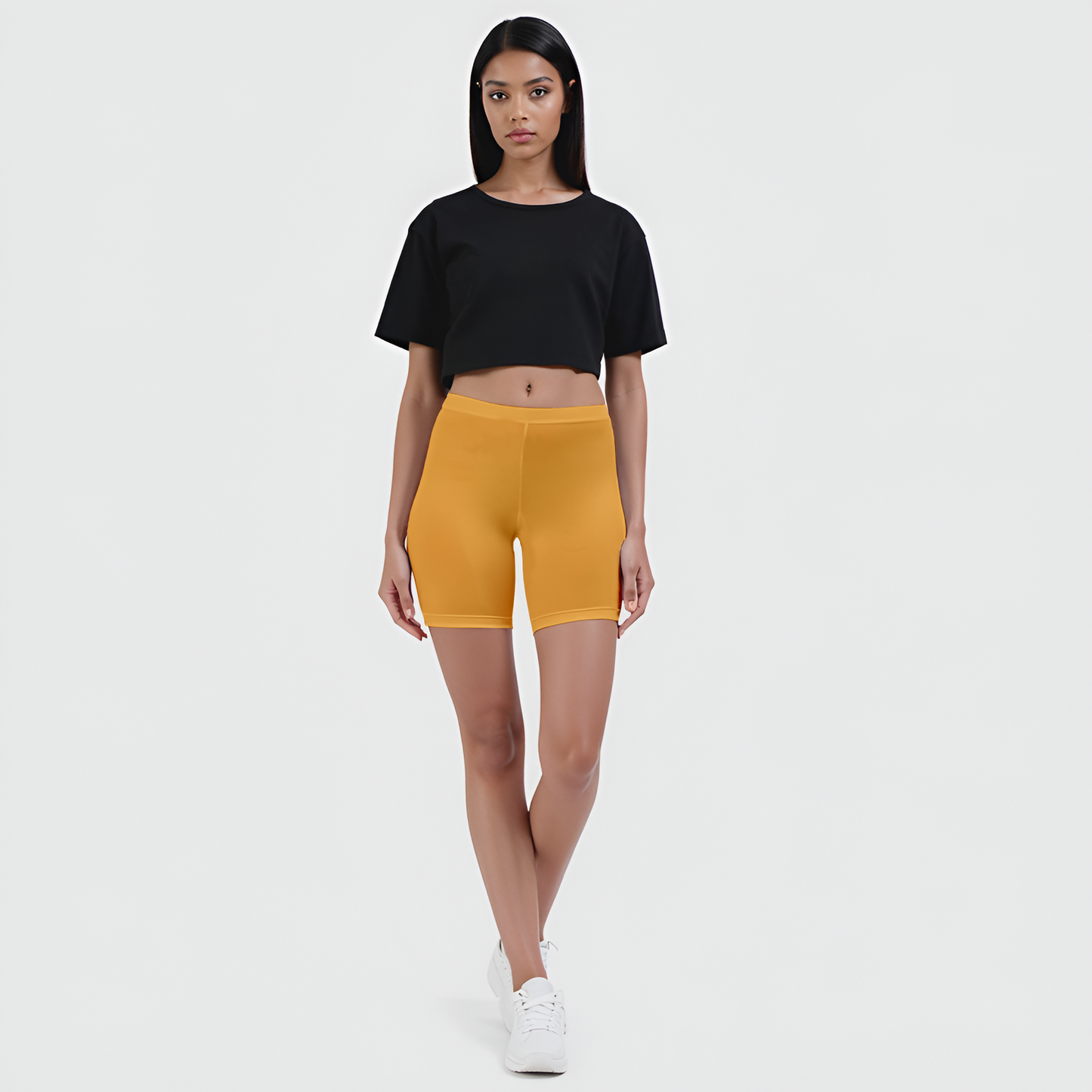 EMI - High-Rise Livaeco™ Viscose Comfort Shorts – Bright Mari Gold