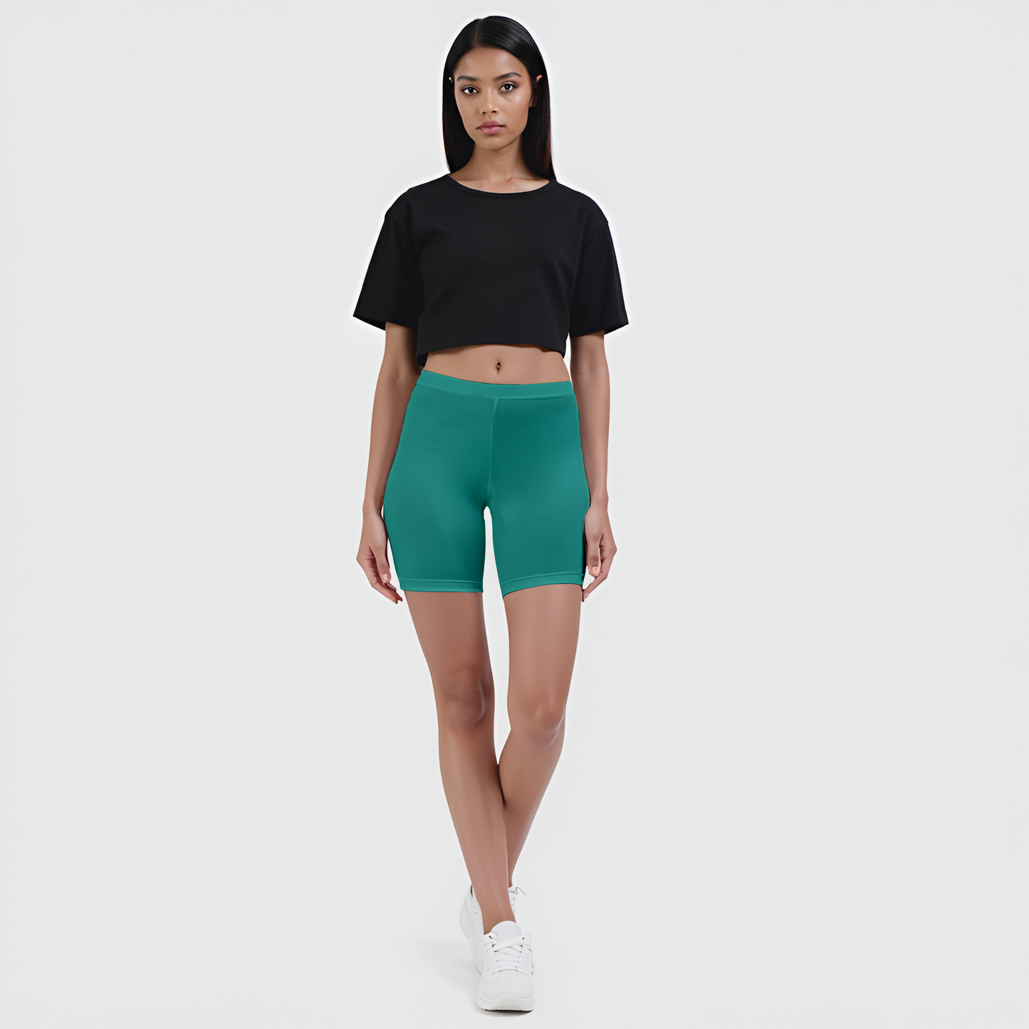 EMI - High-Rise Livaeco™ Viscose Comfort Shorts – Deep Peacock