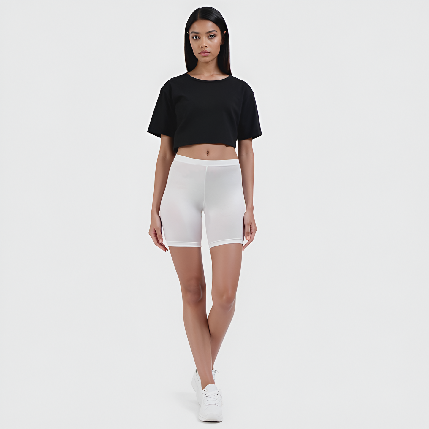EMI - High-Rise Livaeco™ Viscose Comfort Shorts – White