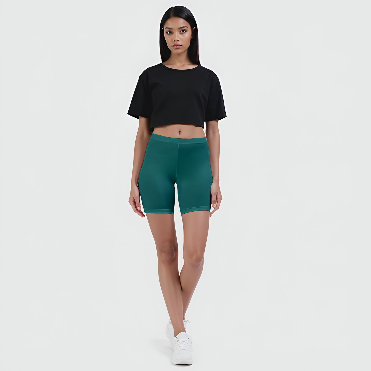 EMI - High-Rise Livaeco™ Viscose Comfort Shorts – peacock green
