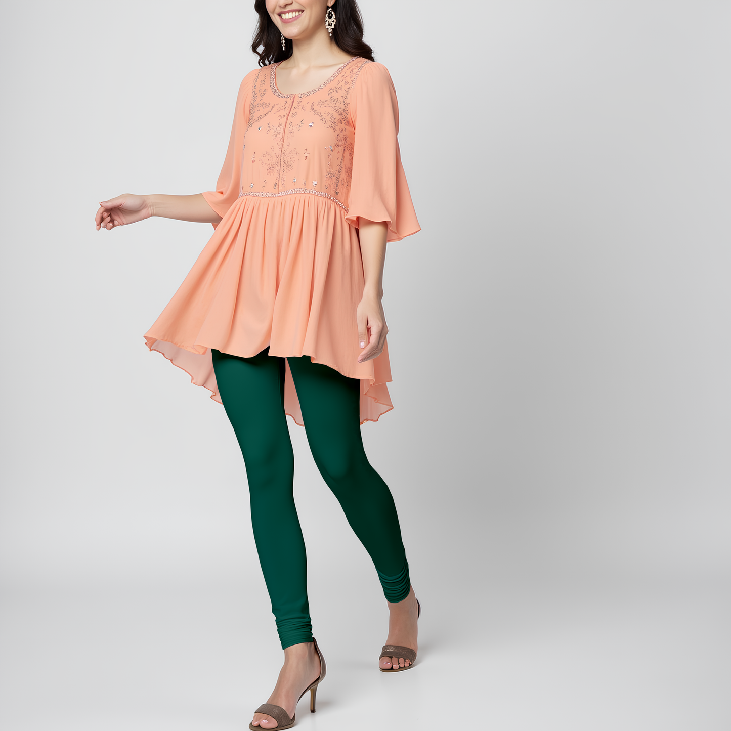 EMI - Churidar Livaeco™ Viscose Leggings - Bottle Green