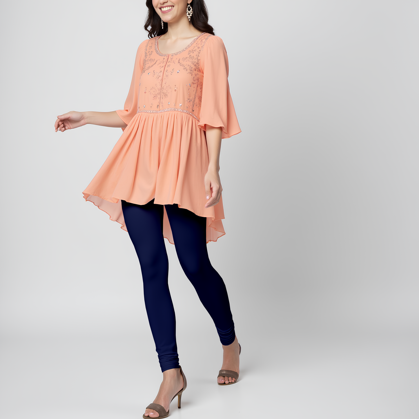 EMI - Churidar Livaeco™ Viscose Leggings - Navy