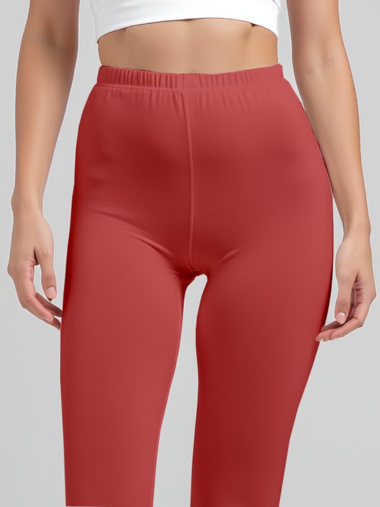 EMI - Ankle Length Livaeco™ Viscose Leggings - Poinsettia EMI - Ankle Length Livaeco™ Viscose Leggings - Poinsettia
