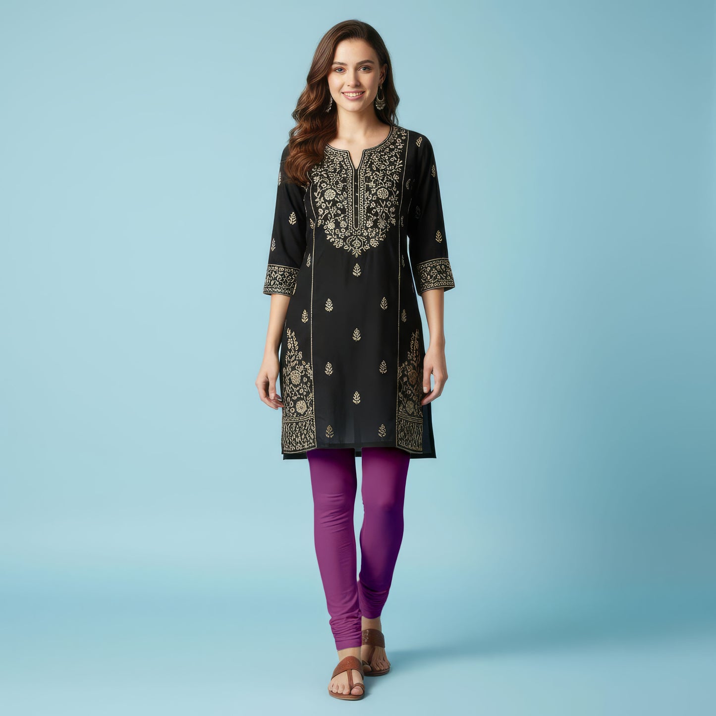 QT - Churidar Leggings - Plum
