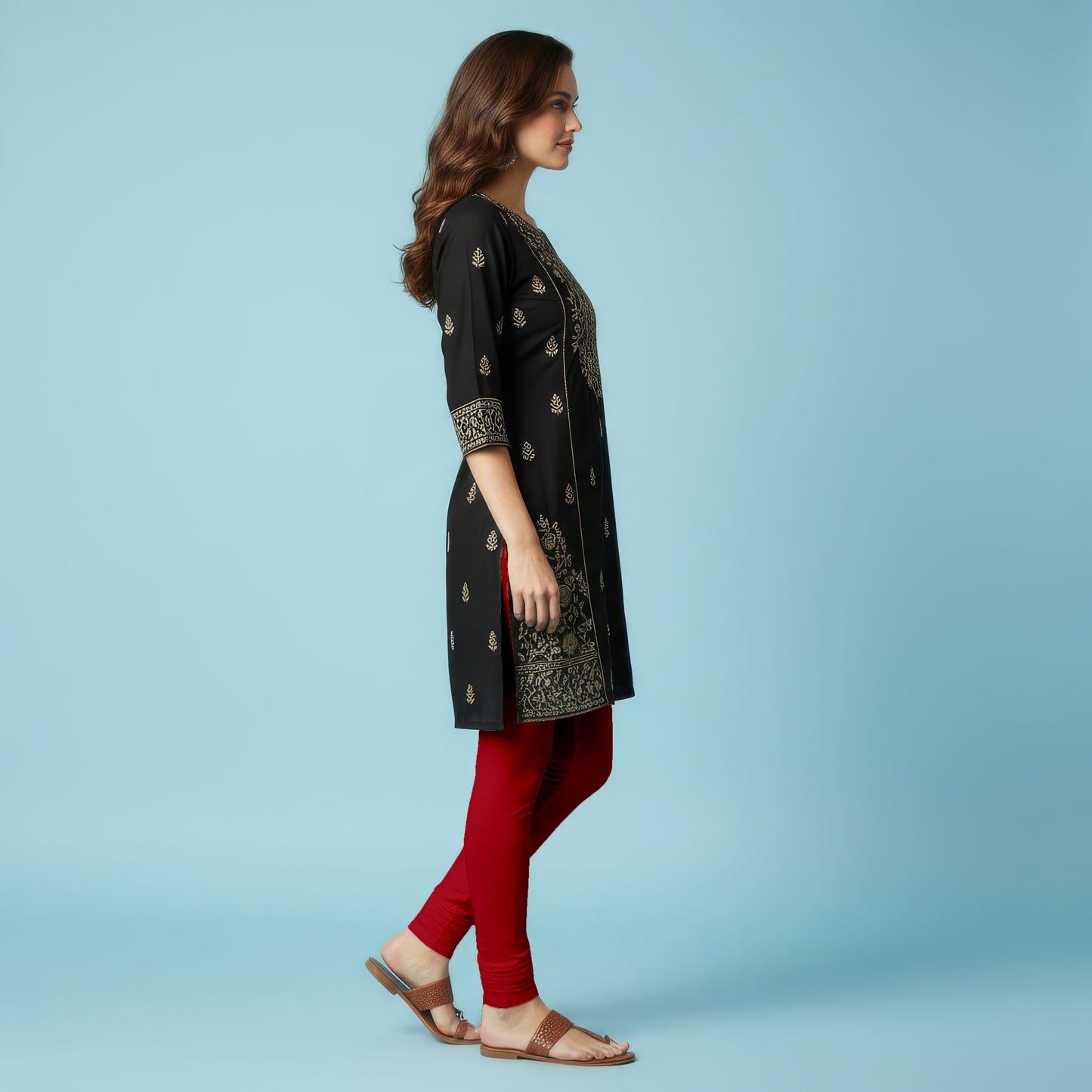 QT - Churidar Leggings - Red