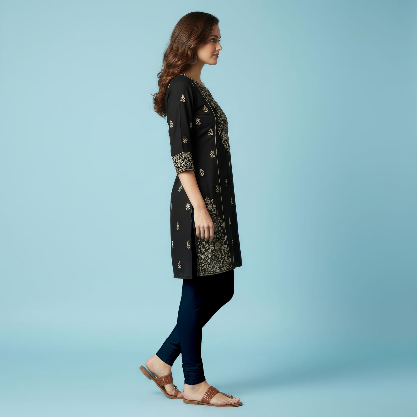QT - Churidar Leggings -Navy