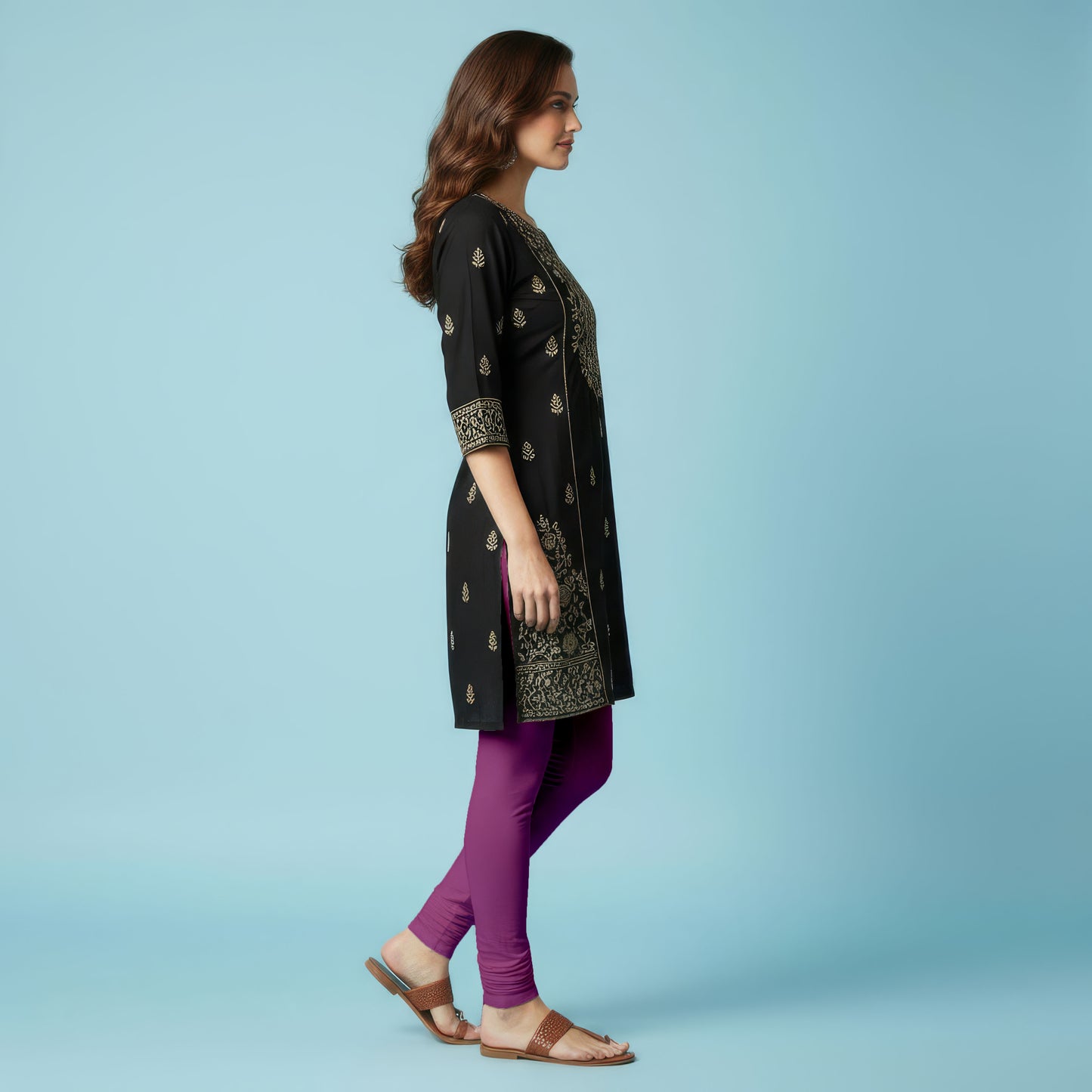 QT - Churidar Leggings - Plum