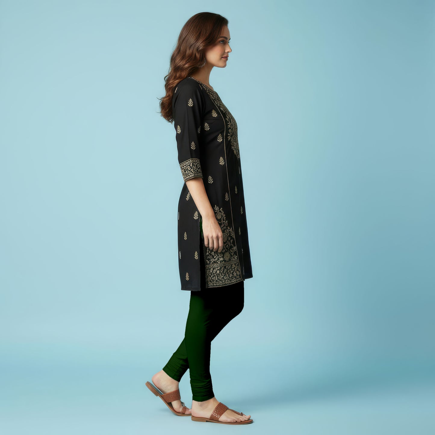 QT - Churidar Leggings - Forest Green