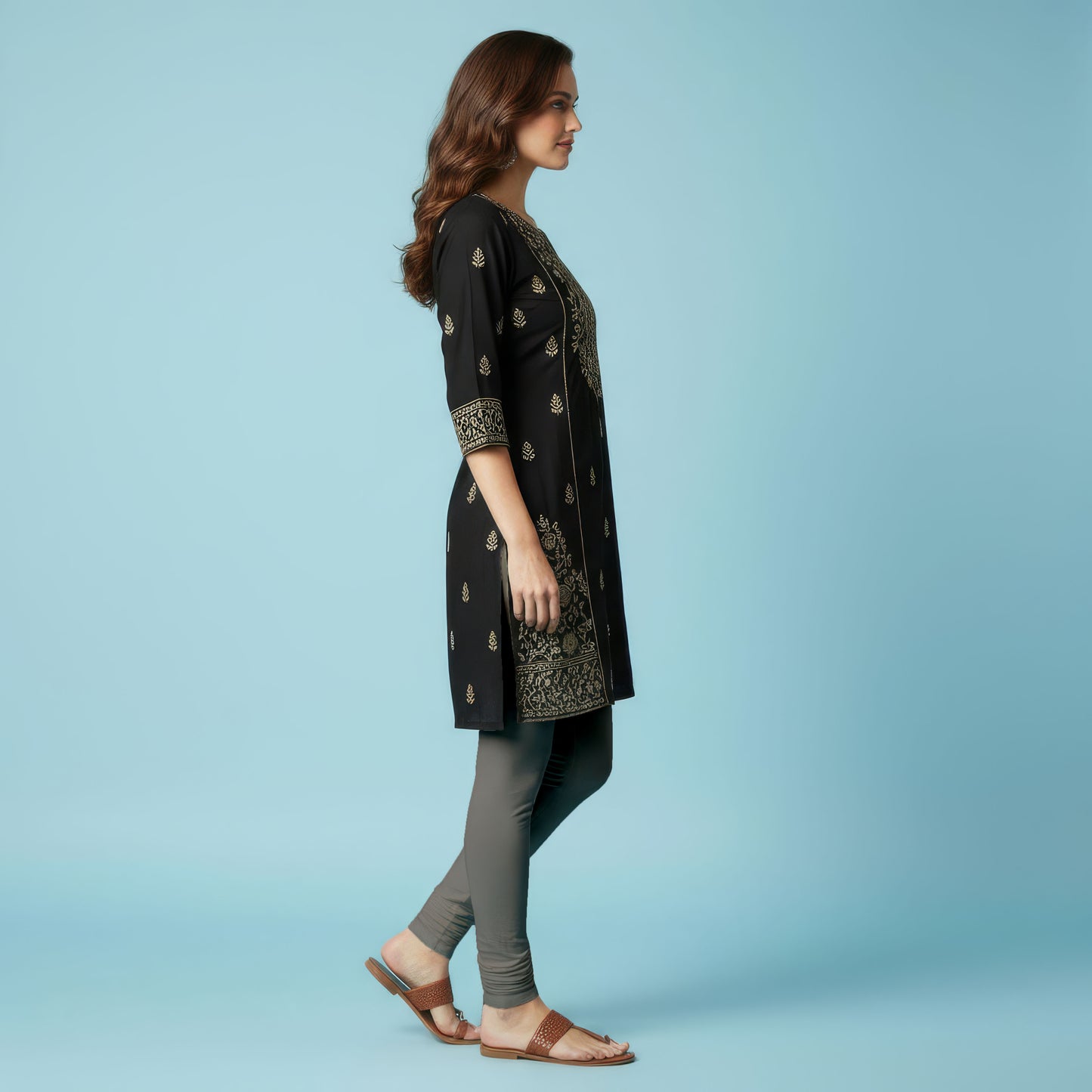 QT - Churidar Leggings -Light Gray