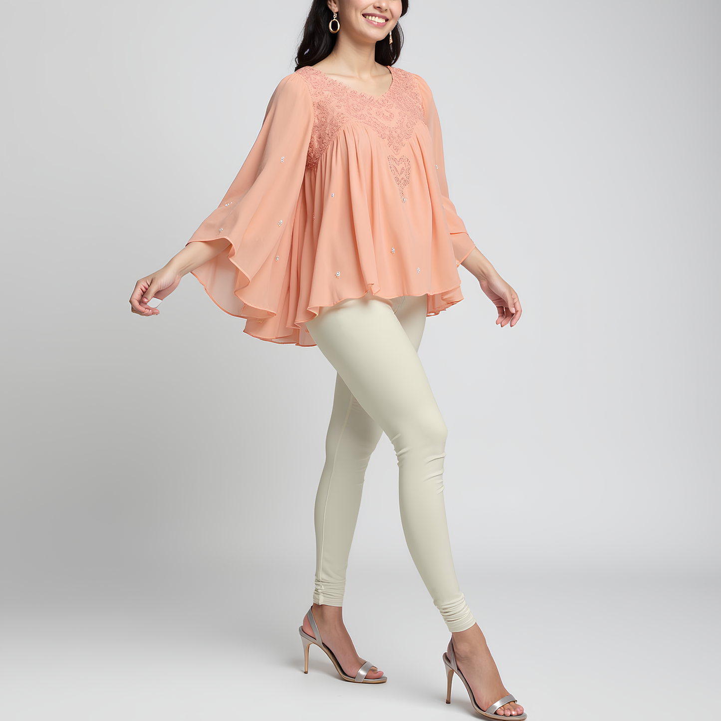 EMI - Churidar Livaeco™ Viscose Leggings - Half White