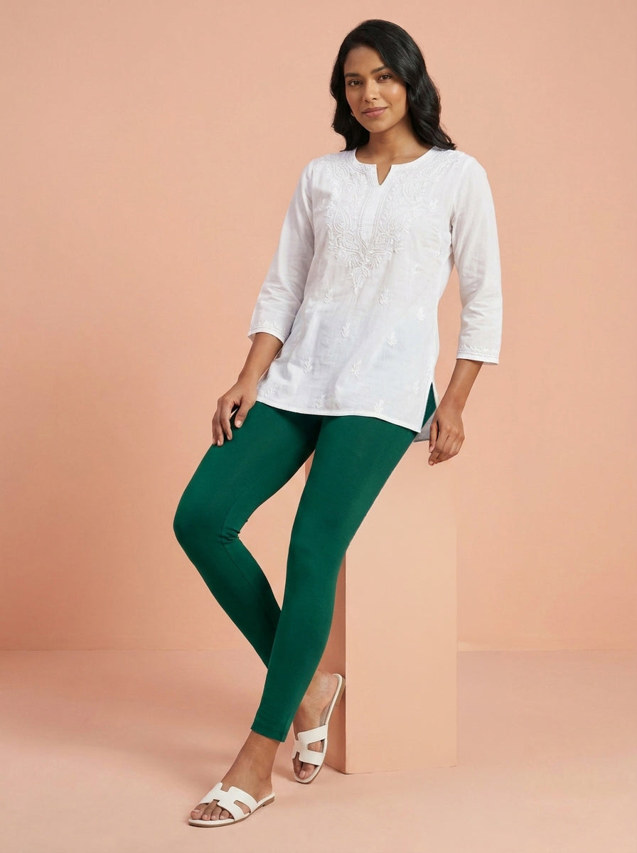 EMI - Ankle Length Livaeco™ Viscose Leggings - Bottle Green