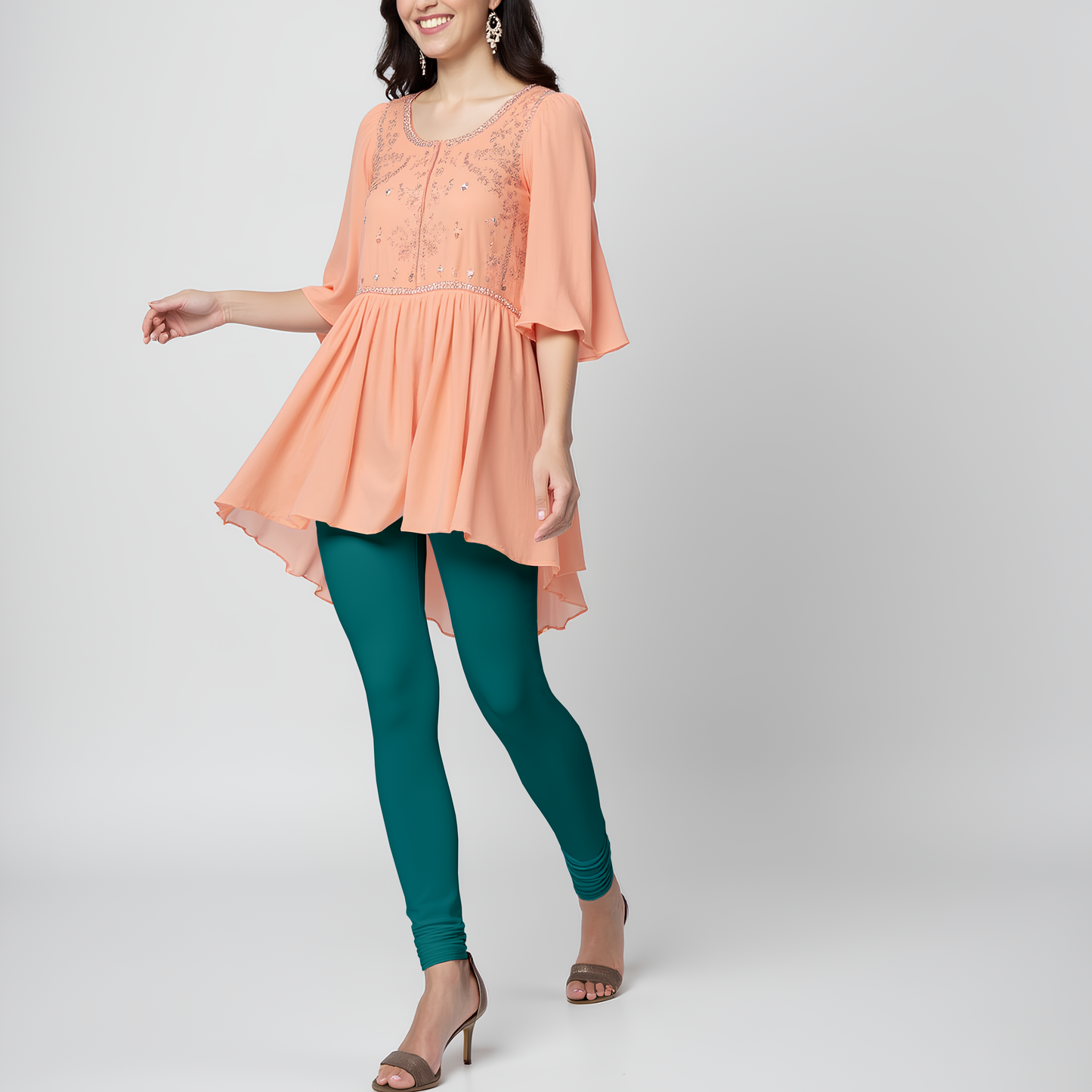 EMI - Churidar Livaeco™ Viscose Leggings - PeacockGreen