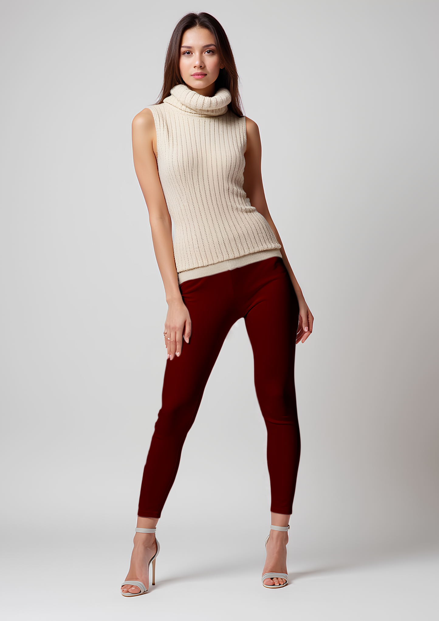 EMI - Ankle Length Livaeco™ Viscose Leggings - French Wine
