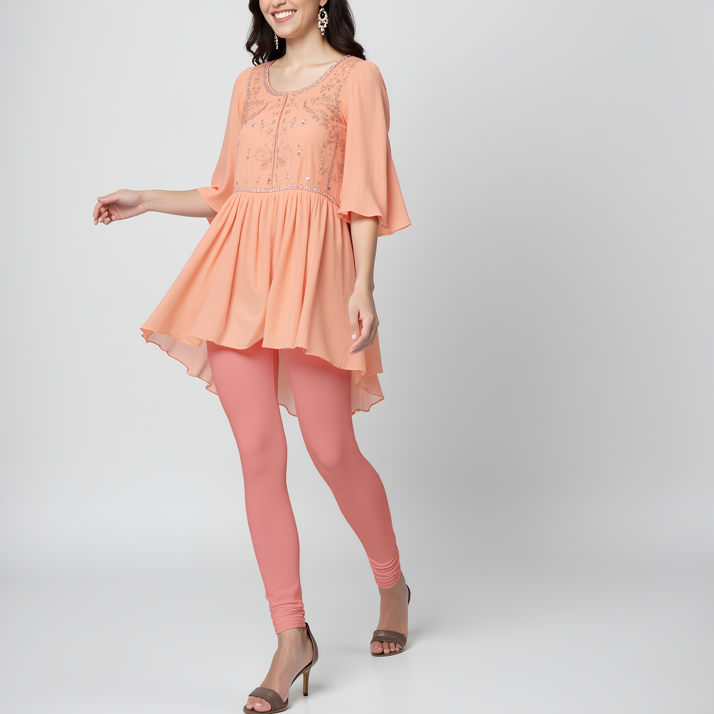 EMI - Churidar Livaeco™ Viscose Leggings - Sugar Coral
