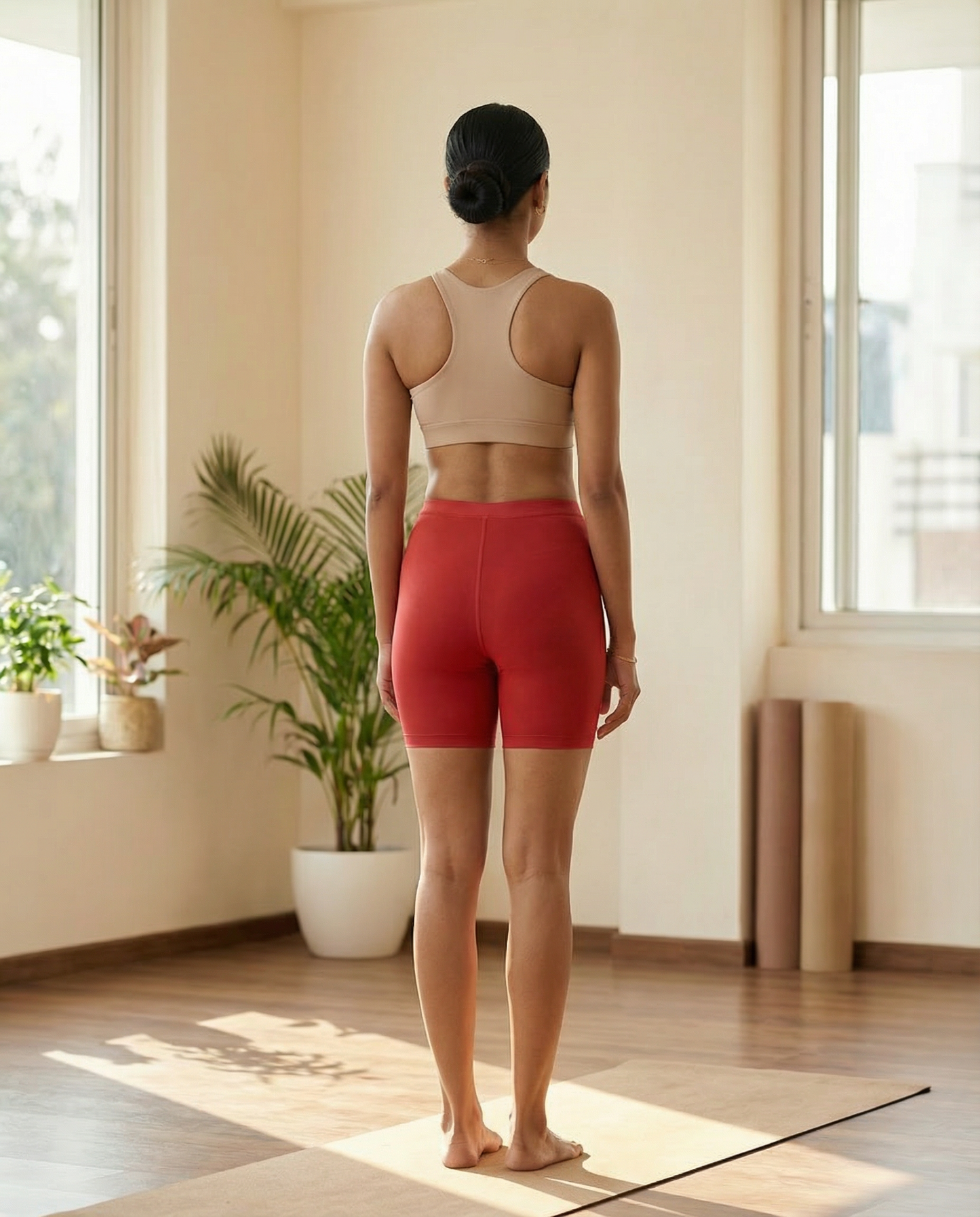EMI - High-Rise Livaeco™ Viscose Comfort Shorts – Poinsettia