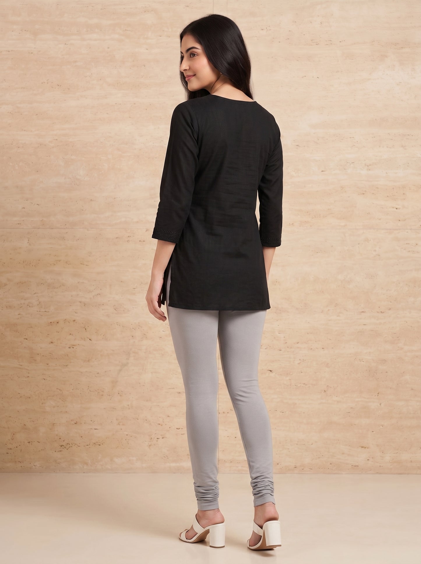QT -  Churidar Leggings -Light Gray