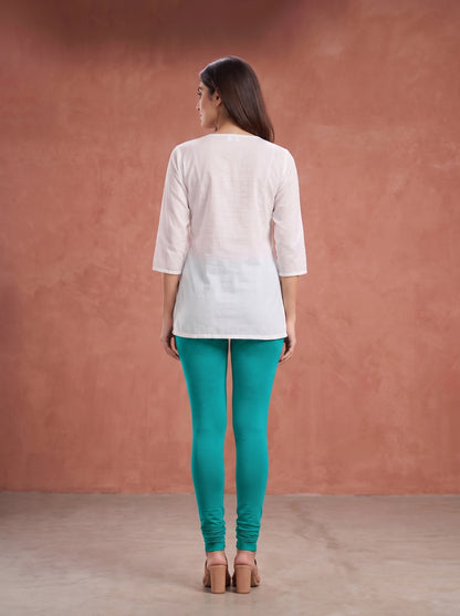 QT -  Churidar Leggings - Teal Green