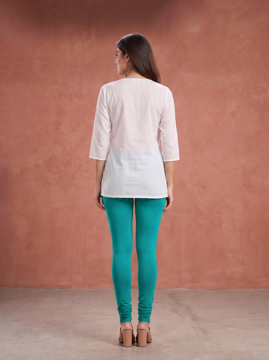 QT -  Churidar Leggings - Teal Green