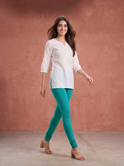 QT -  Churidar Leggings - Teal Green