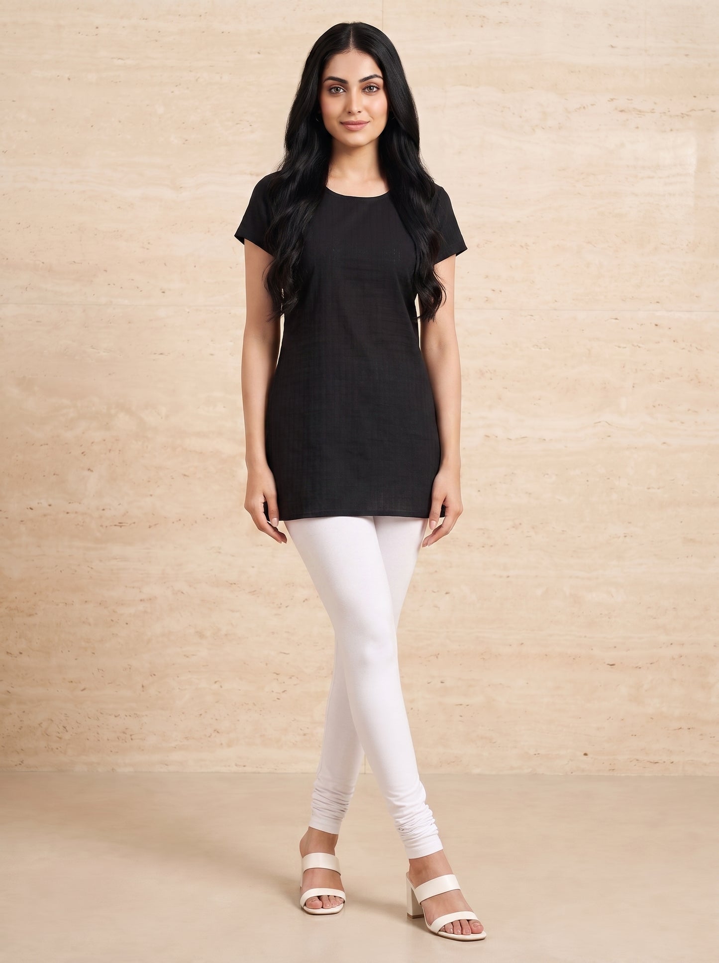 QT -  Churidar Leggings -White