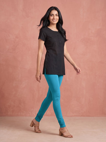 QT -  Churidar Leggings - Teal blue