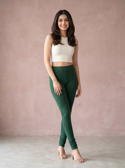 QT -  Churidar Leggings - Forest Green