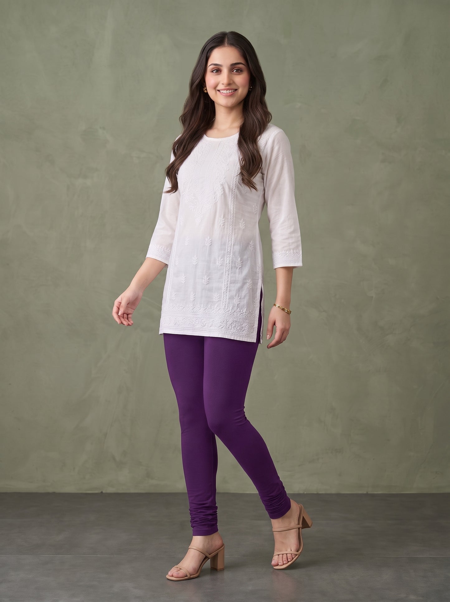 QT -  Churidar Leggings - Purple
