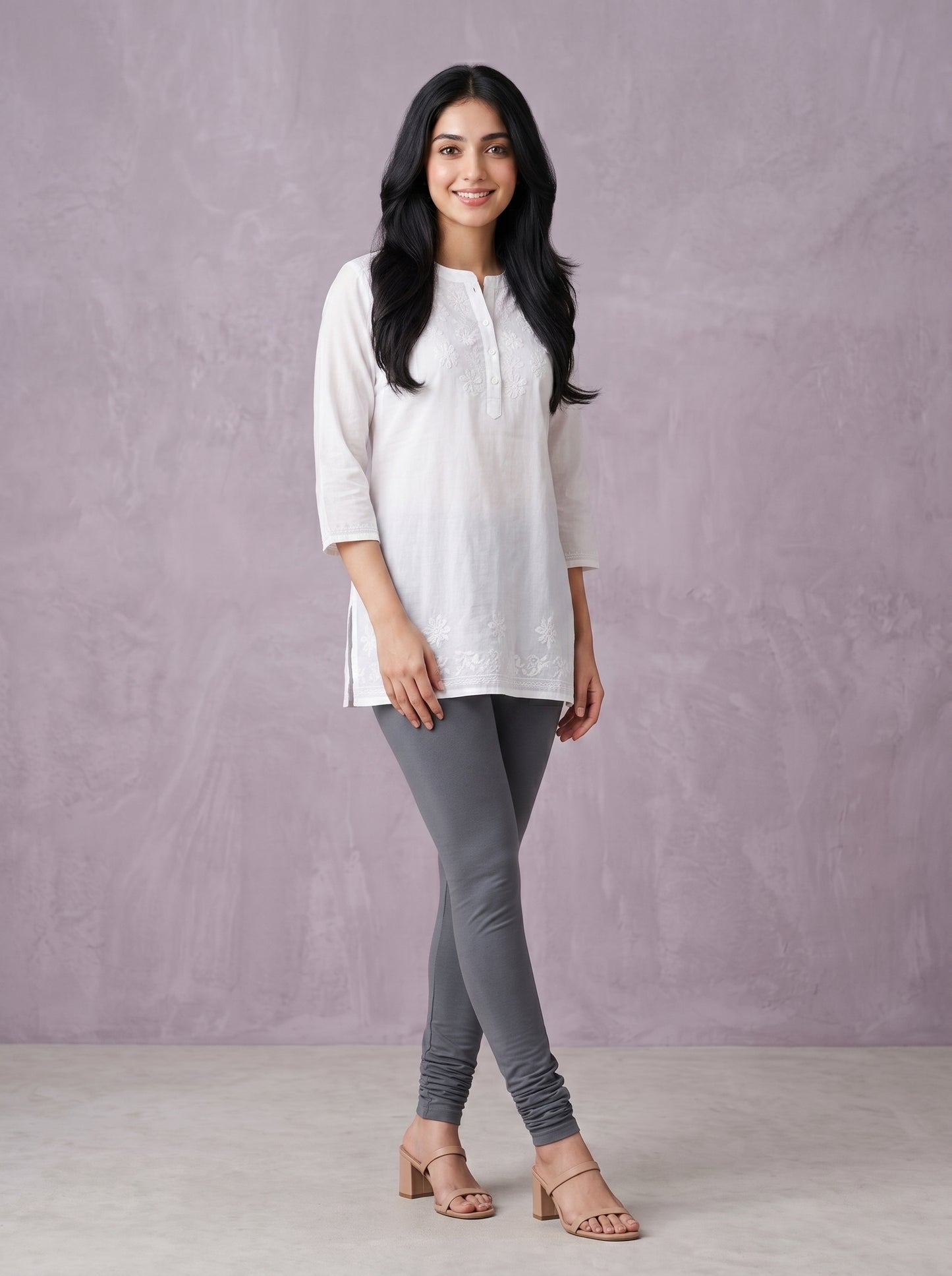 QT -  Churidar Leggings -Cement