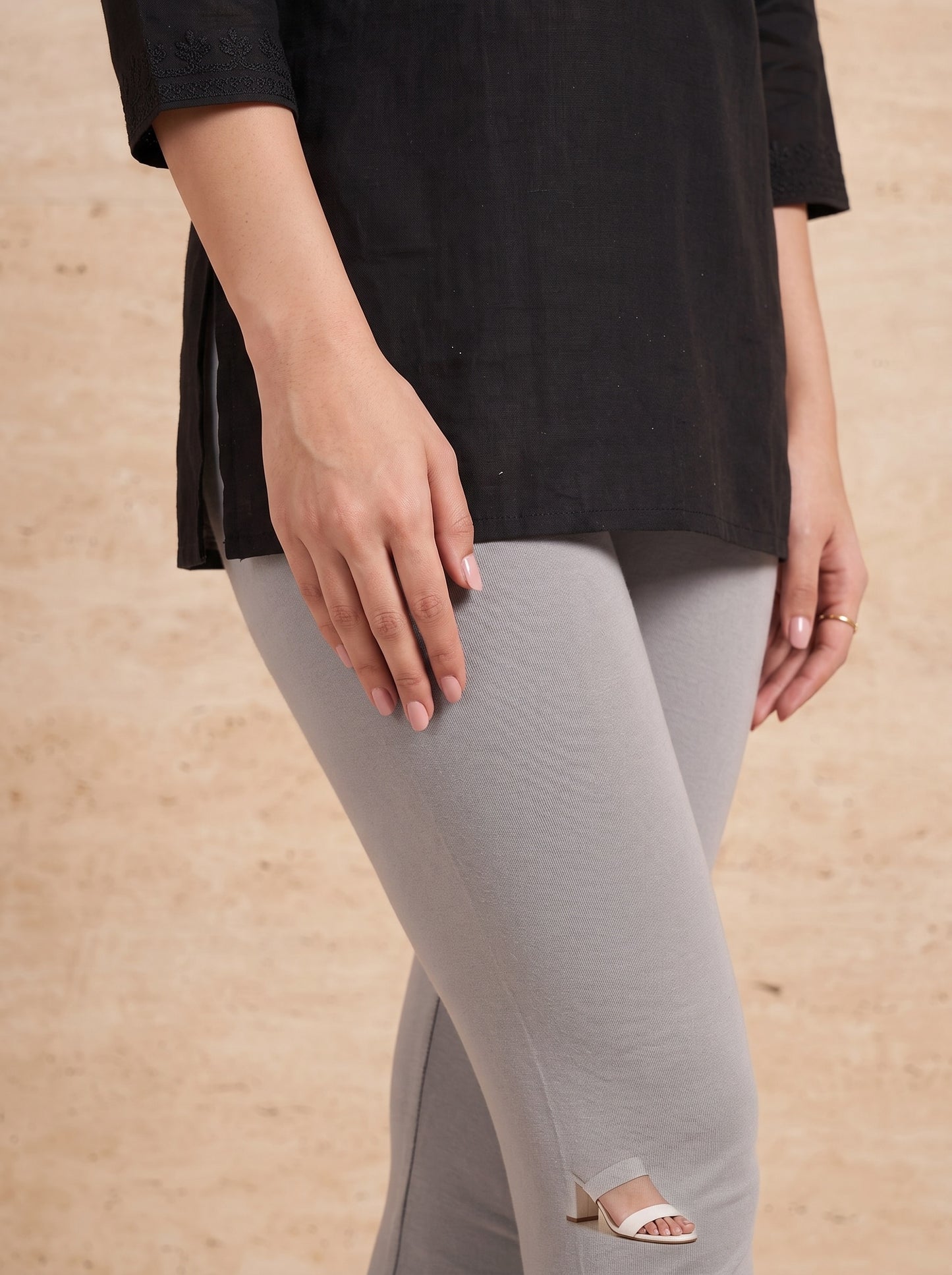 QT -  Churidar Leggings -Light Gray