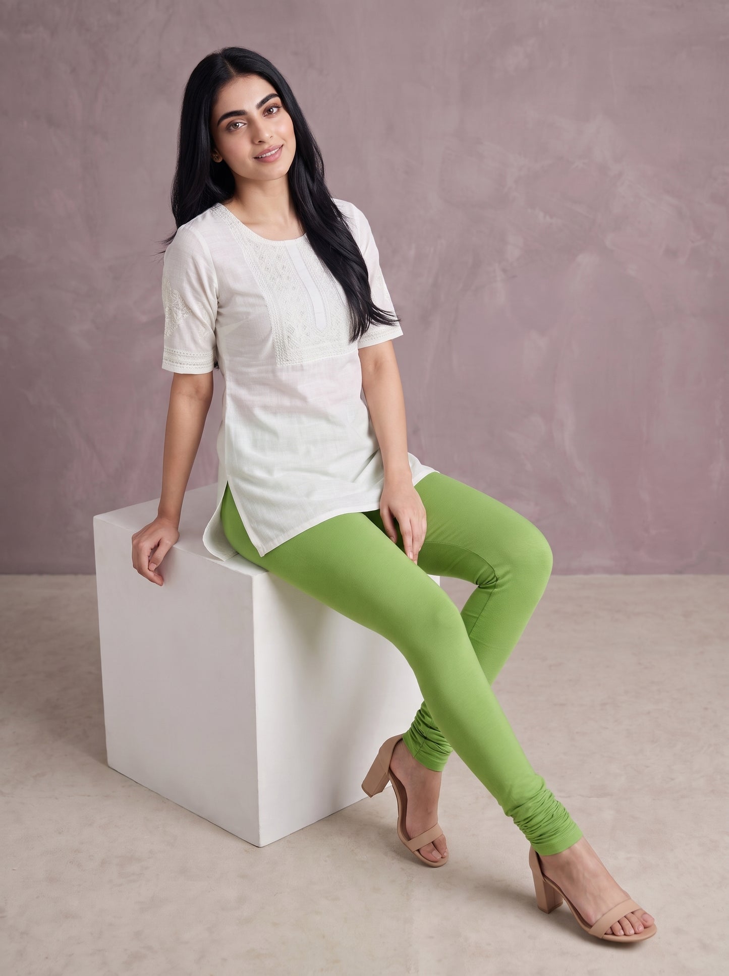 QT -  Churidar Leggings - Olive Green