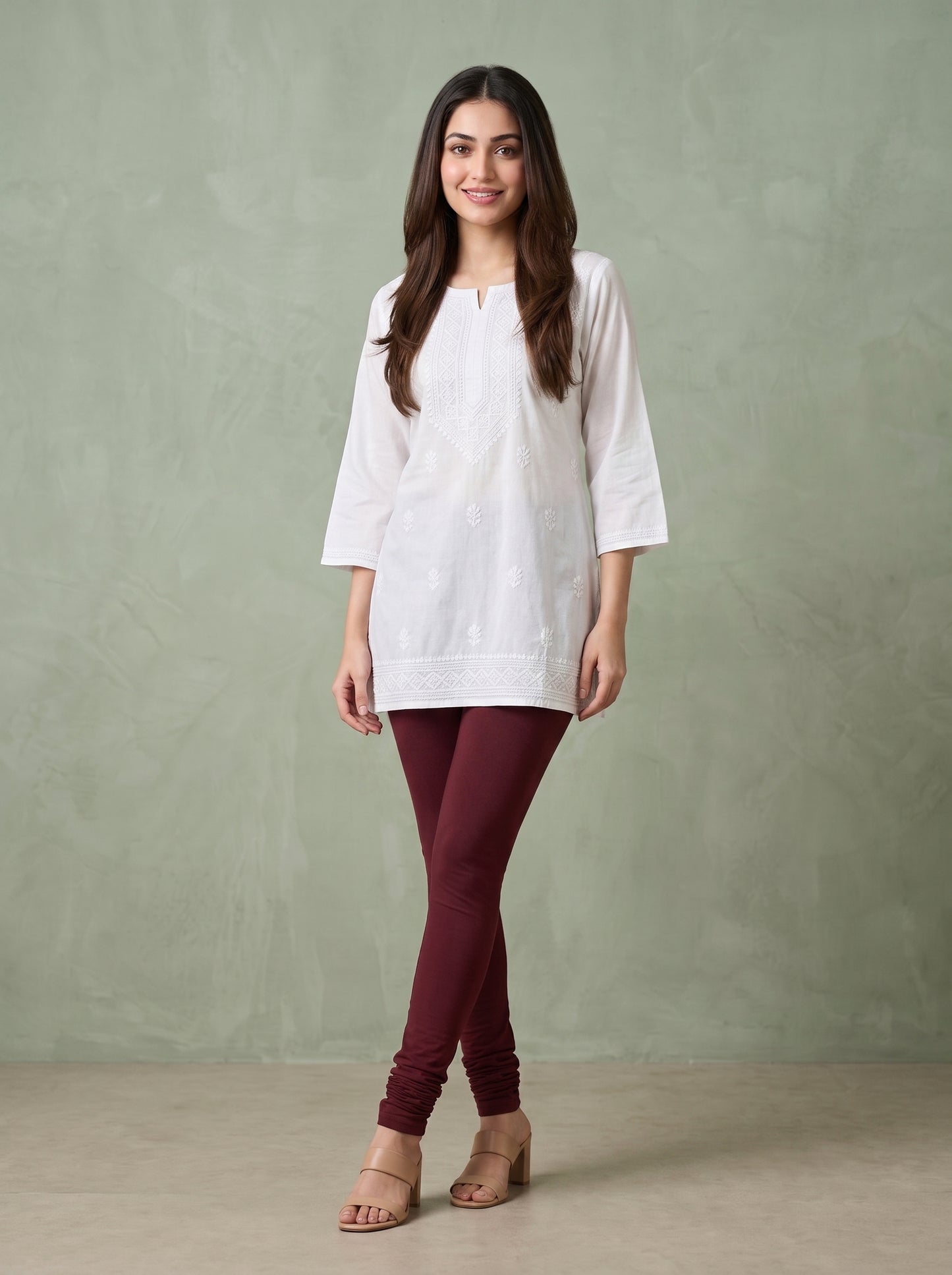 QT -  Churidar Leggings - Dark Maroon