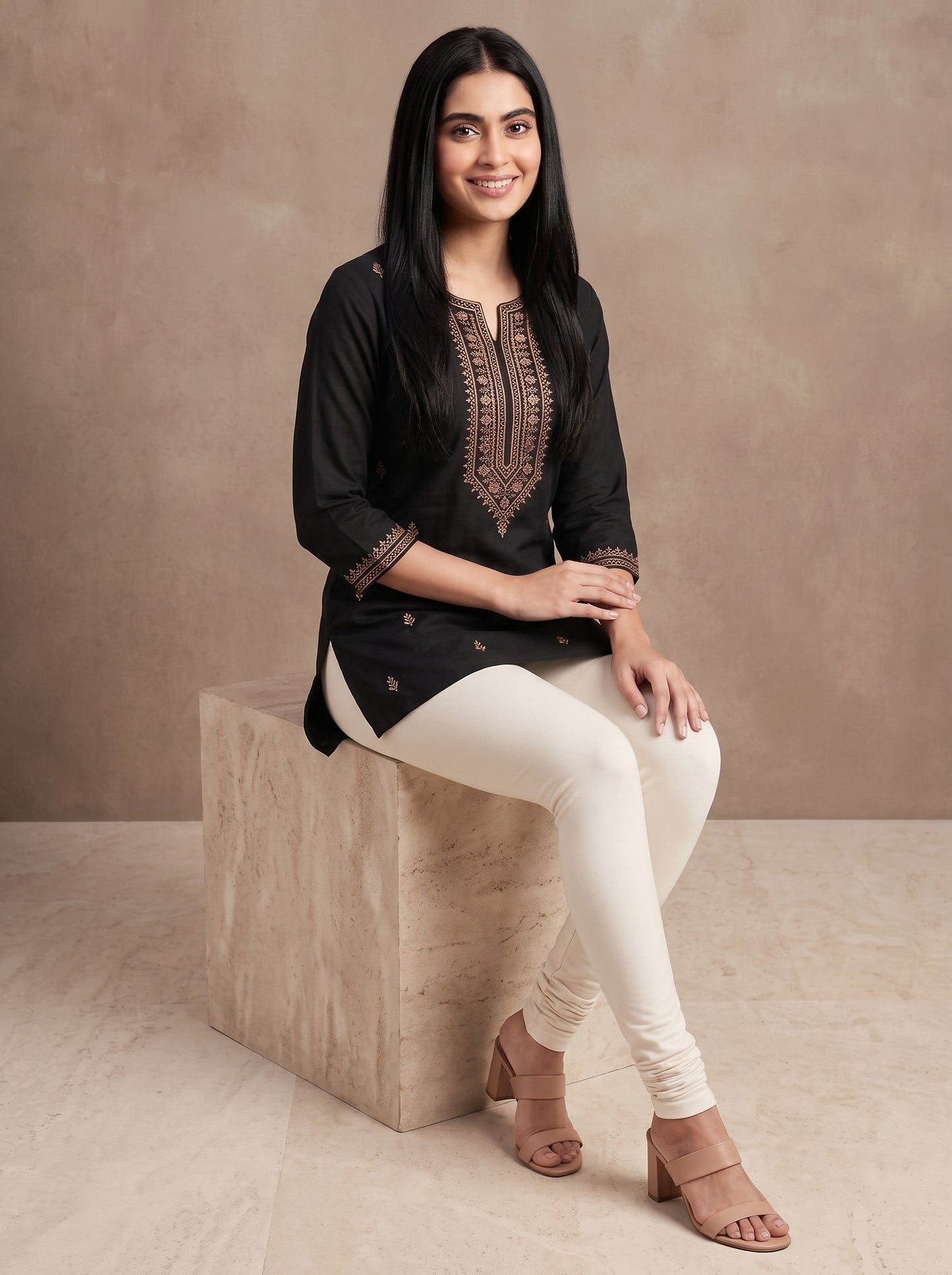 QT -  Churidar Leggings - Half White