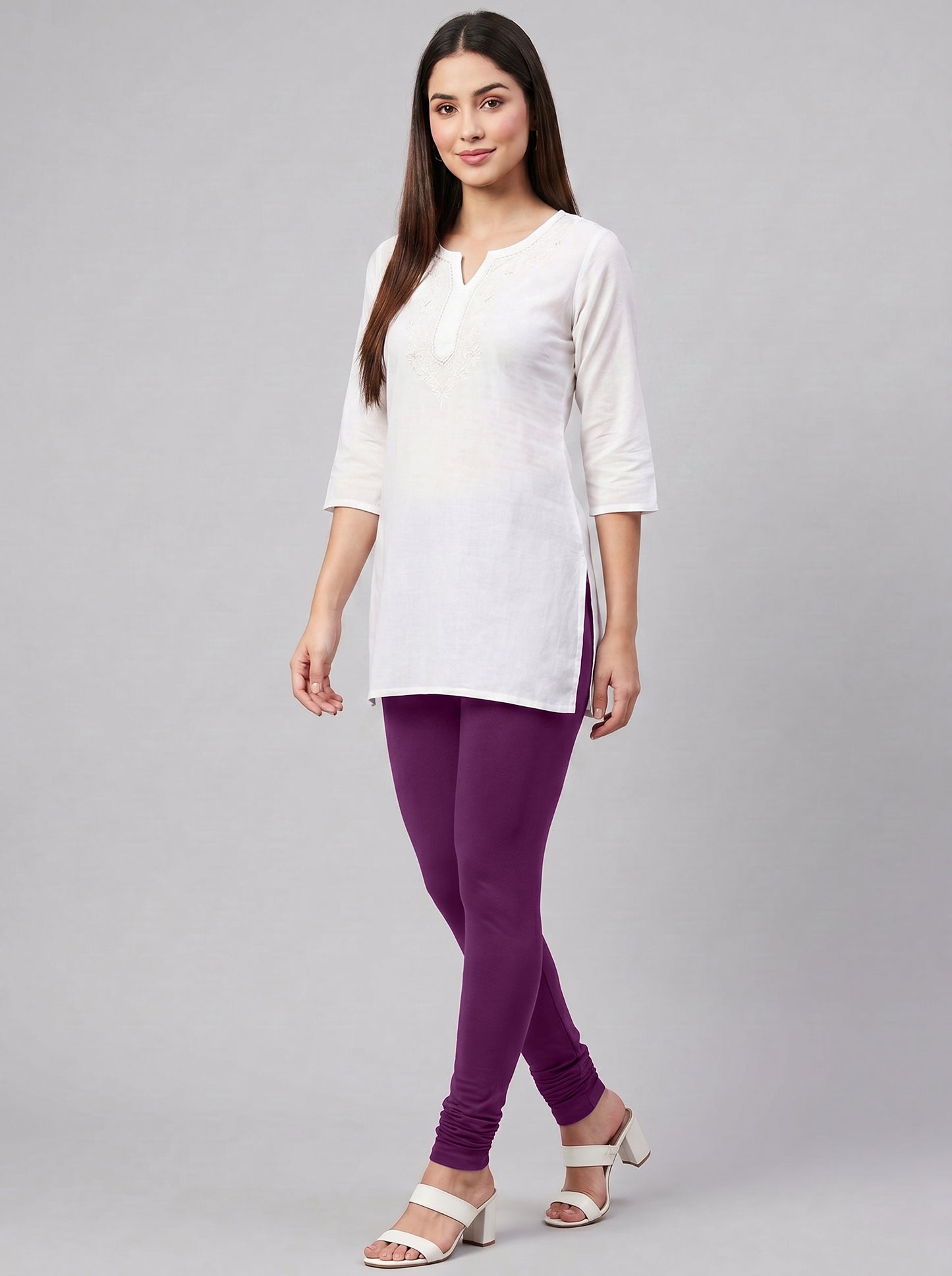 QT -  Churidar Leggings - Plum