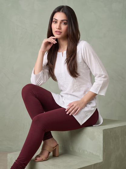 QT -  Churidar Leggings - Dark Maroon