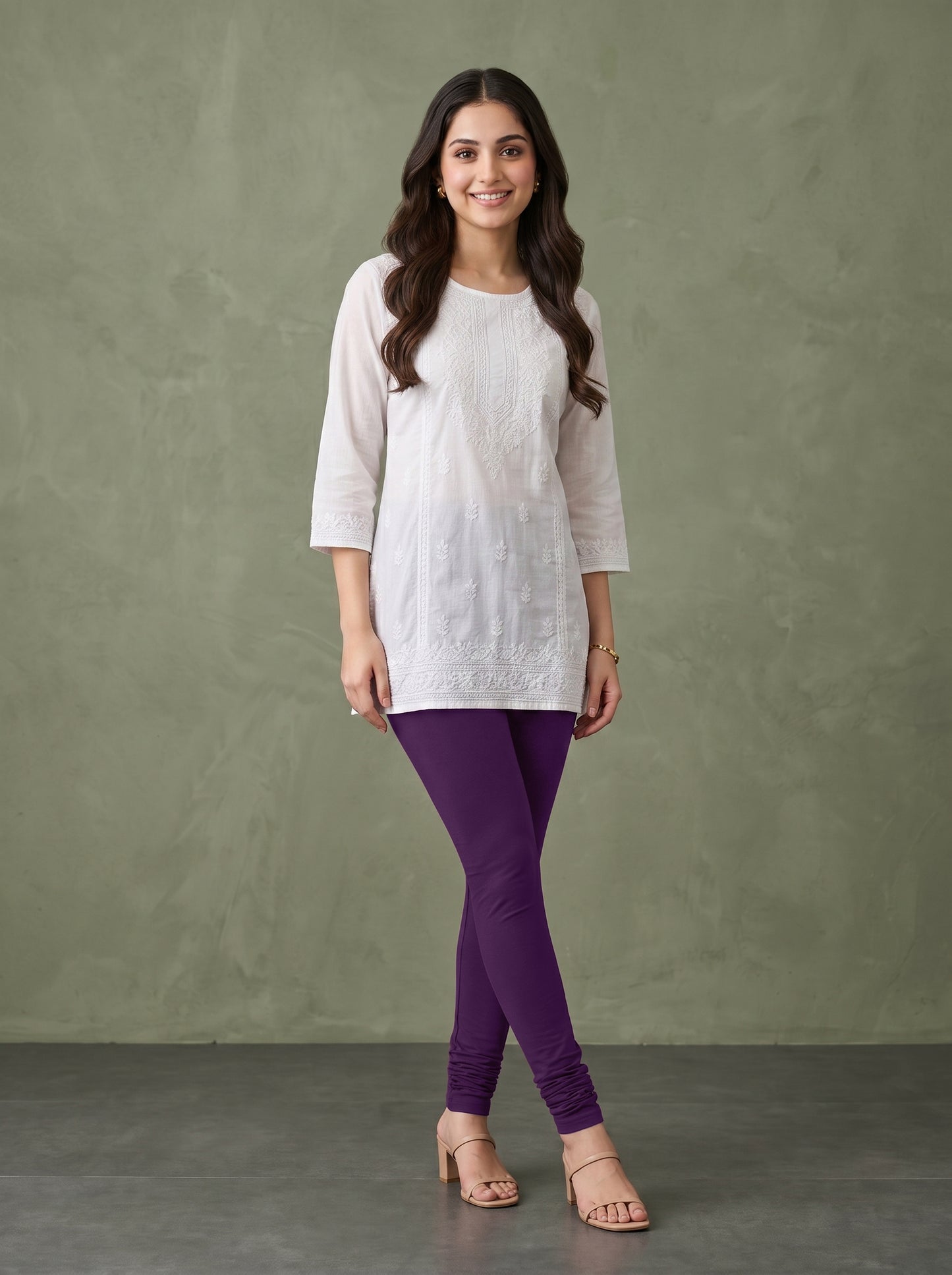 QT -  Churidar Leggings - Purple