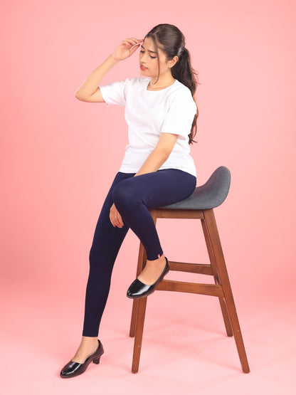 EMI - Ankle Length Livaeco™ Viscose Leggings - Navy