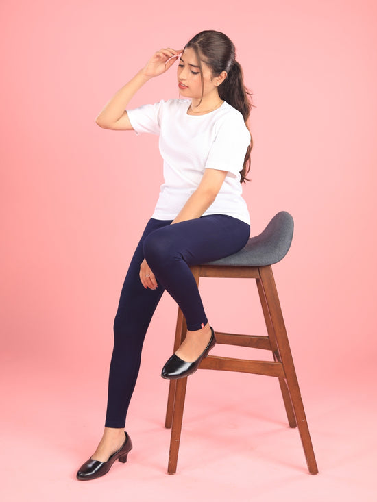 EMI - Ankle Length Livaeco™ Viscose Leggings - Navy