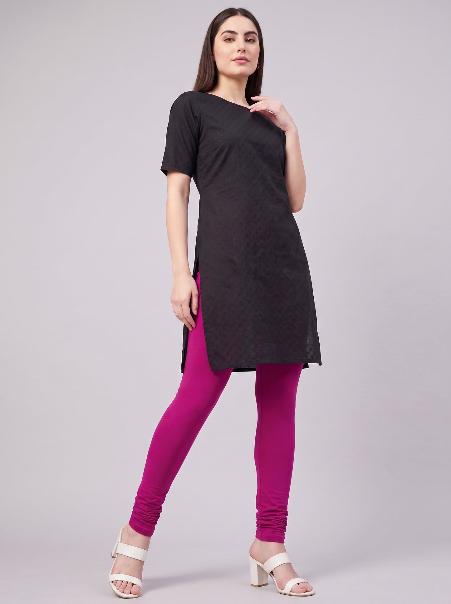 QT -  Churidar Leggings -Magentha