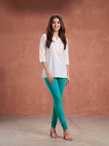 QT -  Churidar Leggings - Teal Green