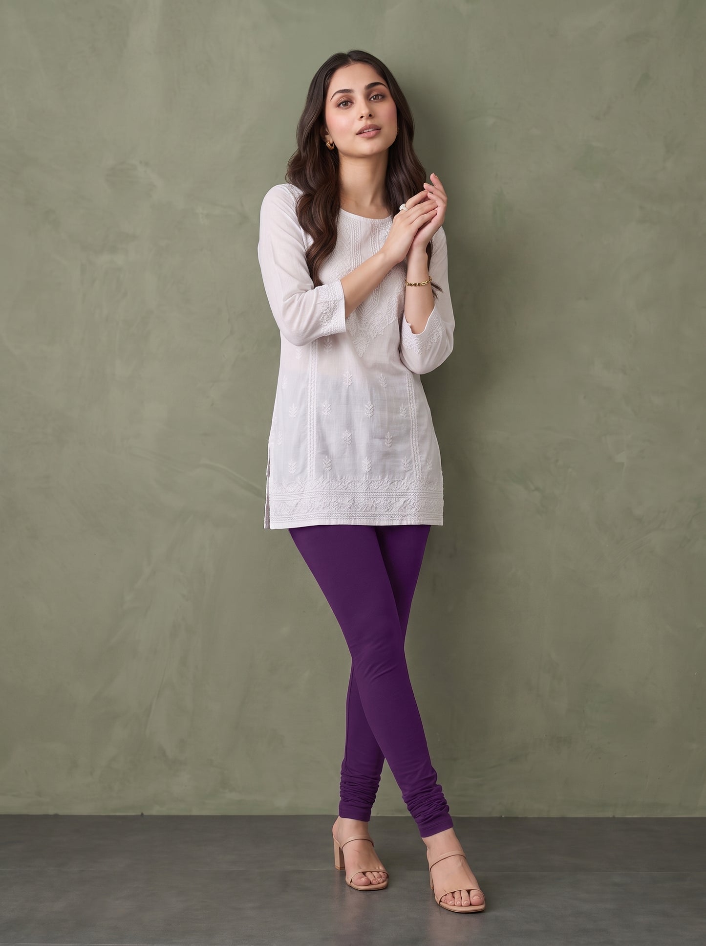 QT -  Churidar Leggings - Purple
