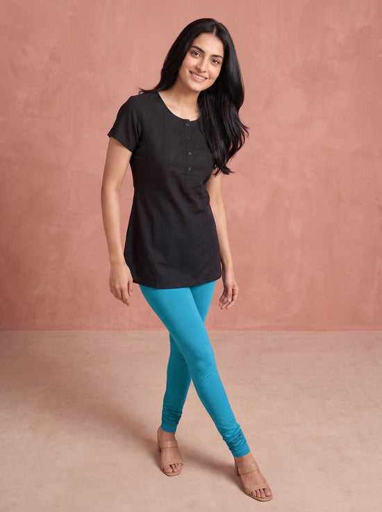 QT -  Churidar Leggings - Teal blue