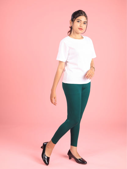 EMI - Ankle Length Livaeco™ Viscose Leggings - Bottle Green
