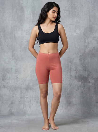 EMI -  High-Rise Livaeco™ Viscose Comfort Shorts – Sugar Coral