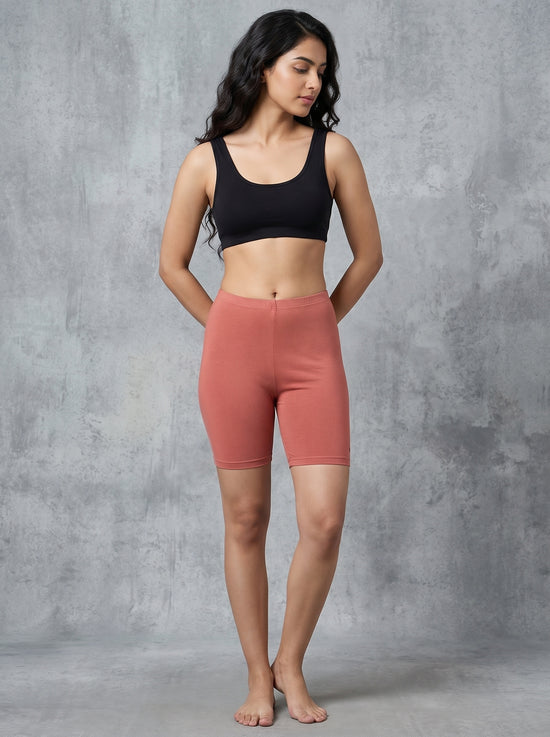 EMI -  High-Rise Livaeco™ Viscose Comfort Shorts – Sugar Coral